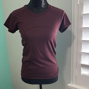 Lululemon Athletica Dark Maroon Short Sleeve Tee